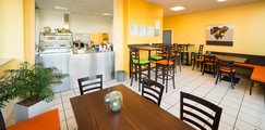 Campus HDBW Bamberg - Cafeteria im Gebäude